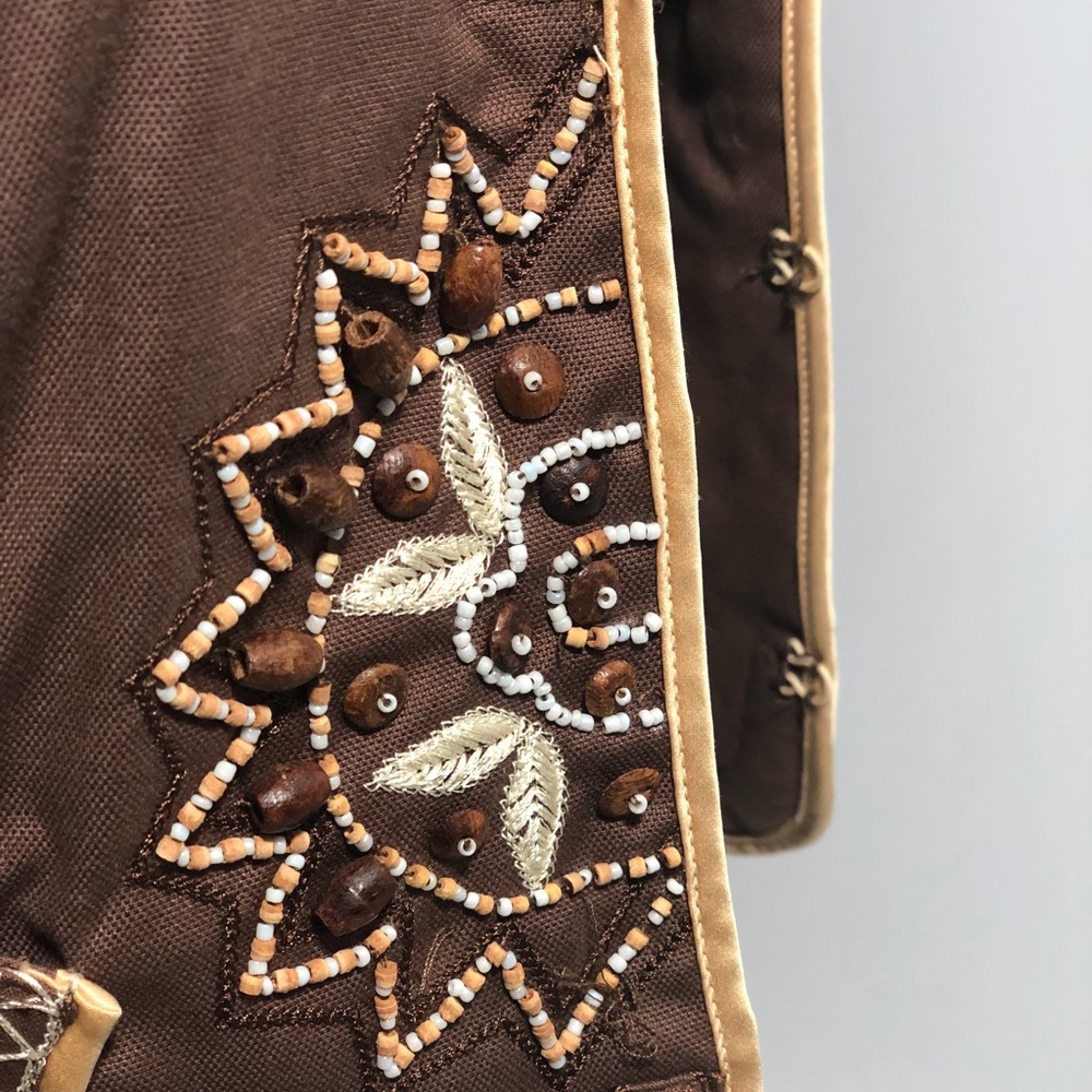 The Limited Brown Beaded Embroidered  Blazer S - Picture 5 of 8